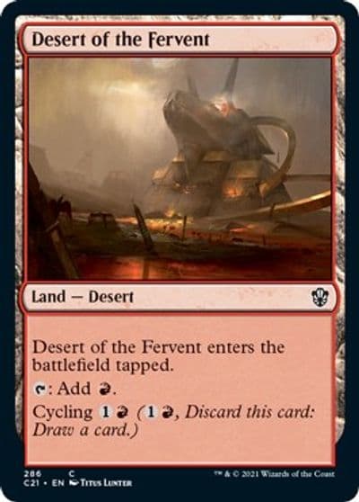 Desert of the Fervent Commander 2021 Magic card