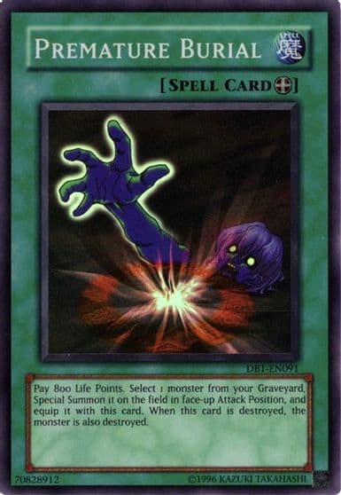 Premature Burial Dark Beginning 1 Yu-Gi-Oh! card