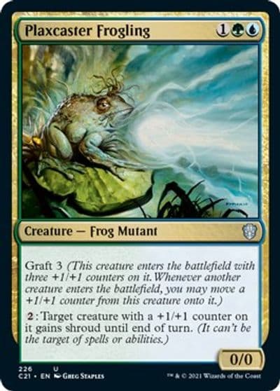 Plaxcaster Frogling Commander 2021 Magic card