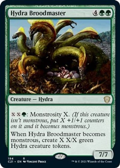 Hydra Broodmaster Commander 2021 Magic card