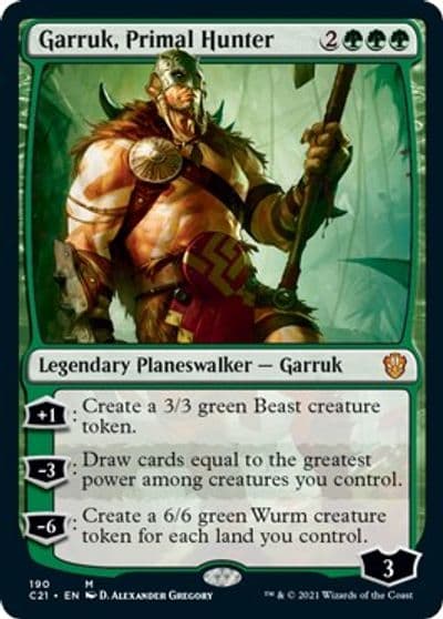 Garruk Primal Hunter Commander 2021 Magic card
