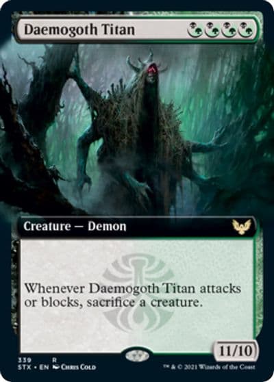 Daemogoth Titan Extended Art Strixhaven: School of Mages Magic card