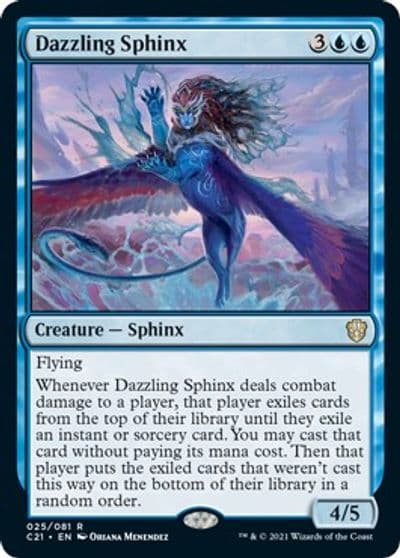 Dazzling Sphinx Commander 2021 Magic card