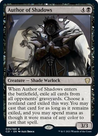 Author of Shadows Commander 2021 Magic card