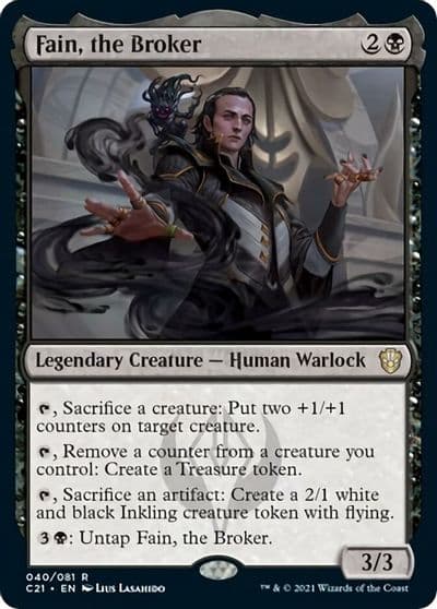 Fain the Broker Commander 2021 Magic card