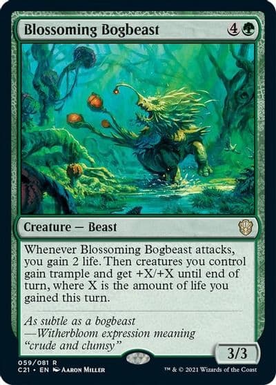 Blossoming Bogbeast Commander 2021 Magic card