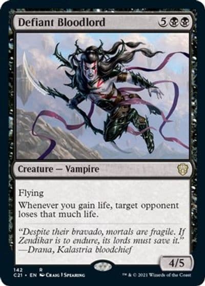 Defiant Bloodlord Commander 2021 Magic card