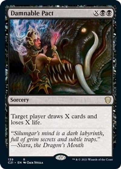 Damnable Pact Commander 2021 Magic card