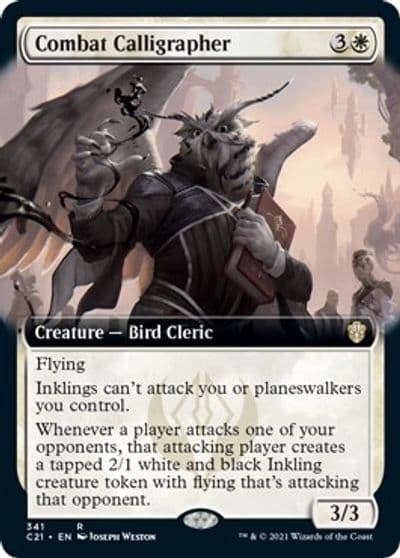 Combat Calligrapher Extended Art Commander 2021 Magic card