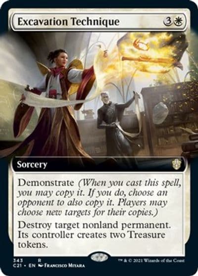 Excavation Technique Extended Art Commander 2021 Magic card