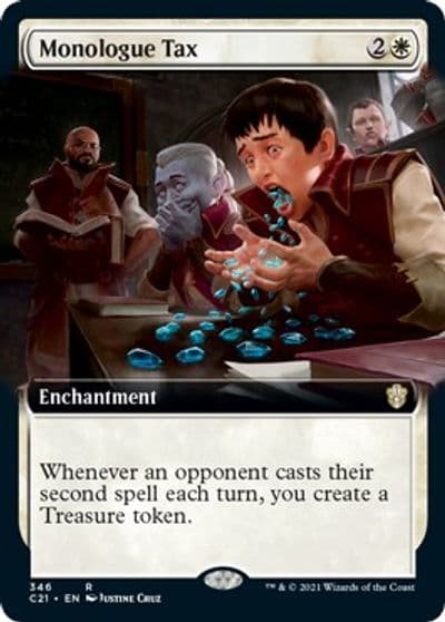 Monologue Tax Extended Art Commander 2021 Magic card