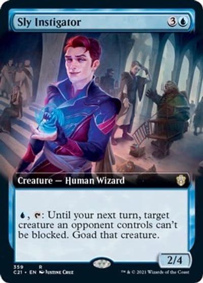 Sly Instigator Extended Art Commander 2021 Magic card