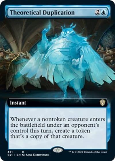 Theoretical Duplication Extended Art Commander 2021 Magic card