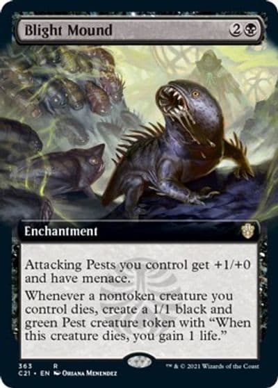 Blight Mound Extended Art Commander 2021 Magic card