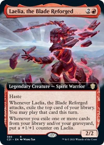 Laelia the Blade Reforged Extended Art Commander 2021 Magic card
