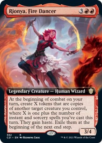 Rionya Fire Dancer Extended Art Commander 2021 Magic card