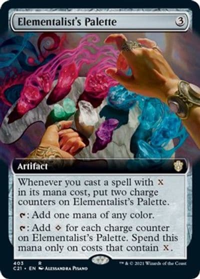 Elementalists Palette Extended Art Commander 2021 Magic card
