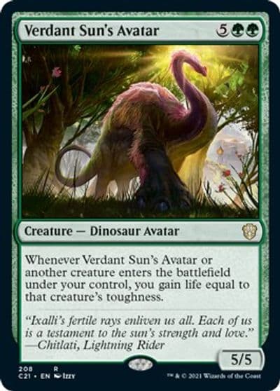 Verdant Suns Avatar Commander 2021 Magic card
