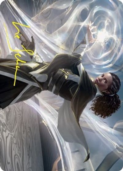 Clever Lumimancer Art Card Gold Stamped Signature Art Series: Strixhaven Magic card