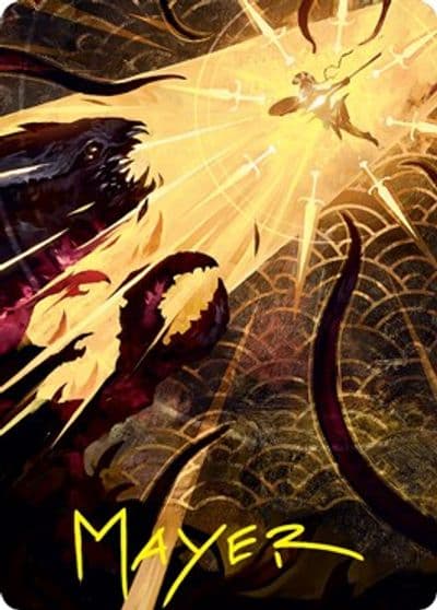 Defiant Strike Art Card Gold Stamped Signature Art Series: Strixhaven Magic card