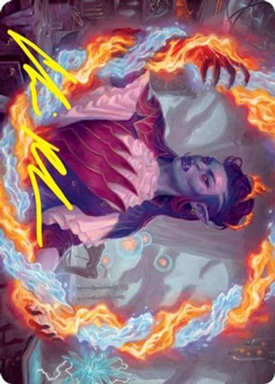 Rootha Mercurial Artist Art Card Gold Stamped Signature Art Series: Strixhaven Magic card