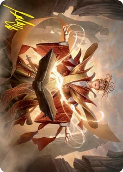 Augusta Dean of Order Art Card Gold Stamped Signature Art Series: Strixhaven Magic card