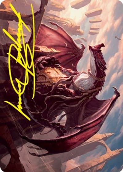 Velomachus Lorehold Art Card Gold Stamped Signature Art Series: Strixhaven Magic card