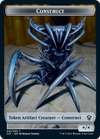 Construct 022 Treasure Double Sided Token Commander 2021 Magic card