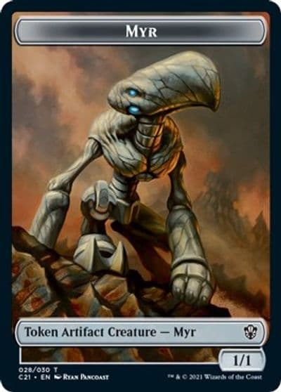 Myr Treasure Double Sided Token Commander 2021 Magic card