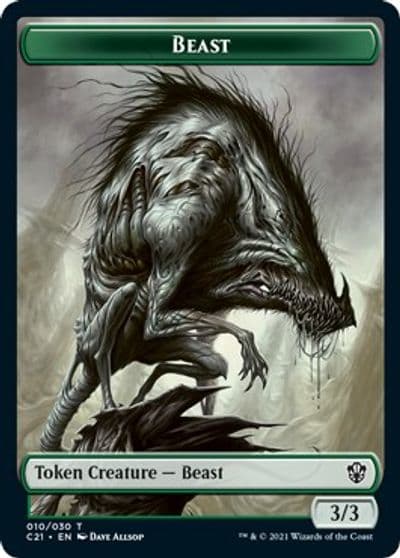 Beast 010 Whale Double Sided Token Commander 2021 Magic card