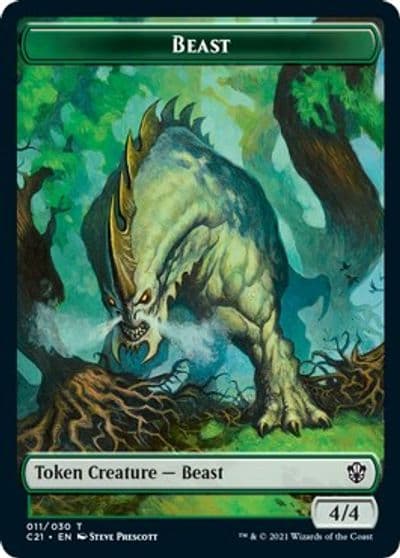 Beast 011 Insect Double Sided Token Commander 2021 Magic card