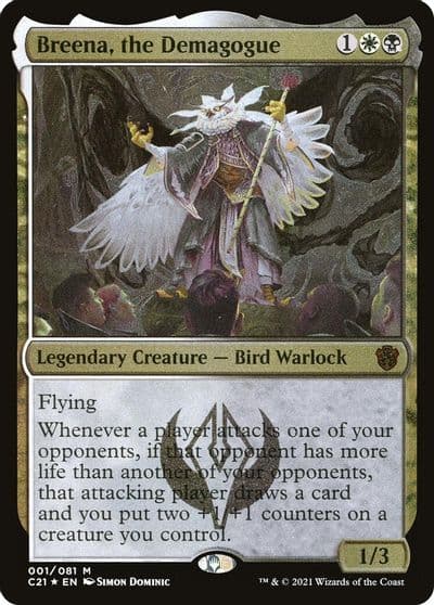 Breena the Demagogue Display Commander Thick Stock Commander 2021 Magic card