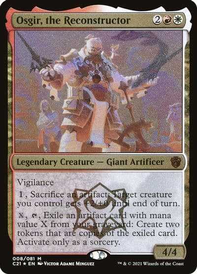 Osgir the Reconstructor Display Commander Thick Stock Commander 2021 Magic card