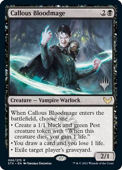 Callous Bloodmage Promo Pack: Strixhaven Magic card
