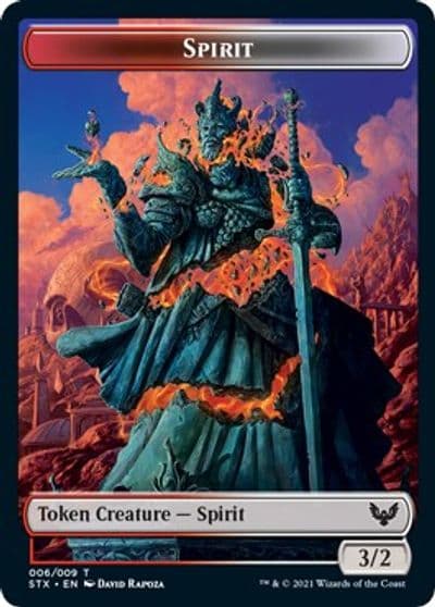 Spirit 6 Avatar 1 Double sided Token Strixhaven: School of Mages Magic card