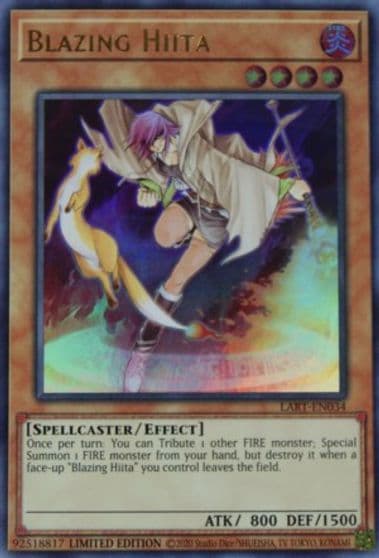 Blazing Hiita The Lost Art Promotion Yu-Gi-Oh! card