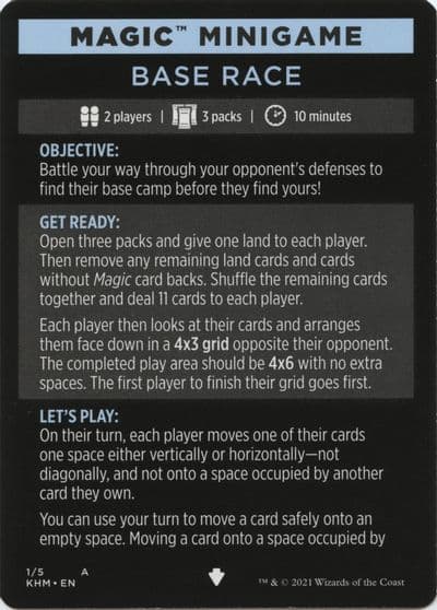 Magic Minigame Base Race Kaldheim Magic card
