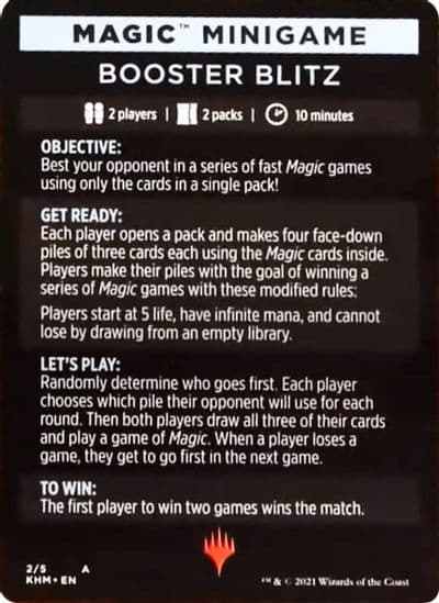 Magic Minigame Booster Blitz Kaldheim Magic card