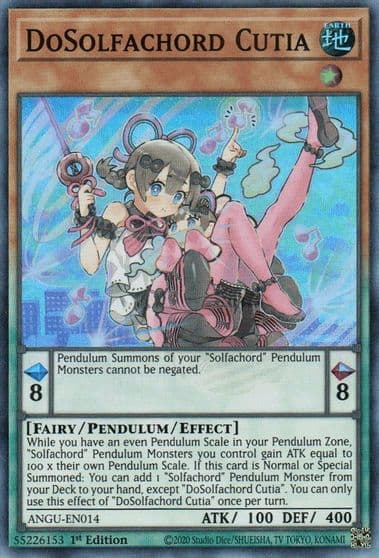 DoSolfachord Cutia Ancient Guardians Yu-Gi-Oh! card