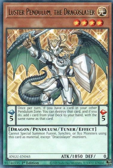 Luster Pendulum the Dracoslayer Ancient Guardians Yu-Gi-Oh! card