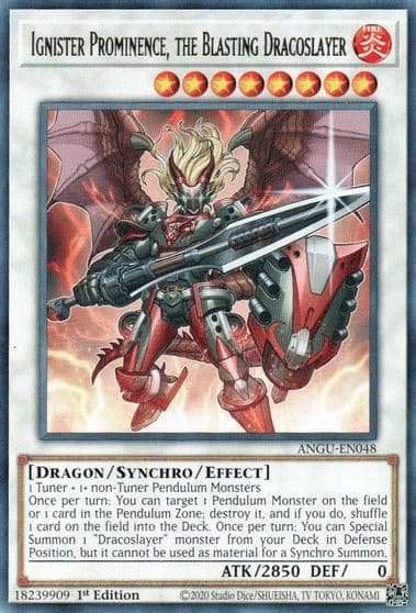 Ignister Prominence the Blasting Dracoslayer Ancient Guardians Yu-Gi-Oh! card