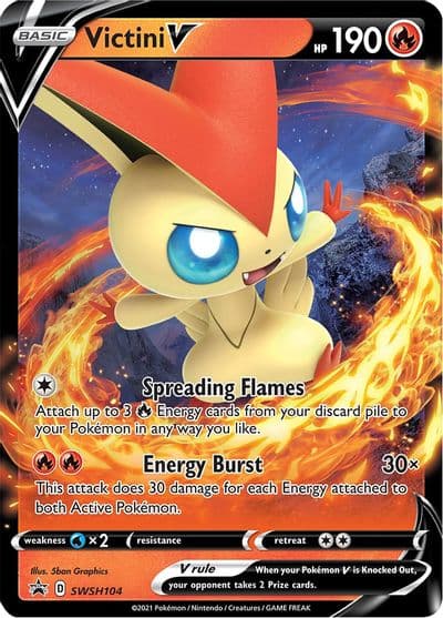 Victini V - SWSH104 SWSH: Sword & Shield Promo Cards Pokemon card