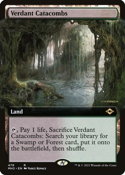 Verdant Catacombs Extended Art Modern Horizons 2 Magic card
