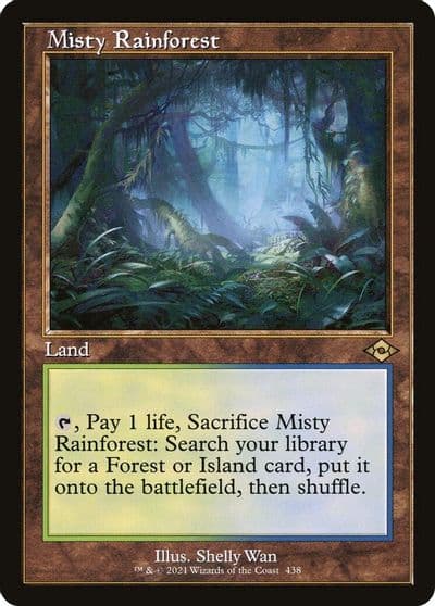 Misty Rainforest Retro Frame Modern Horizons 2 Magic card