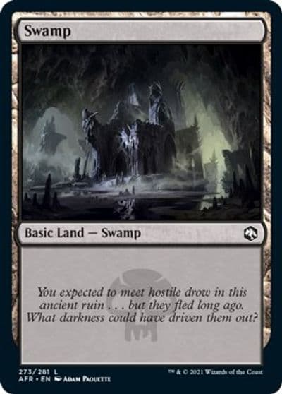 Swamp 273 Adventures in the Forgotten Realms Magic card