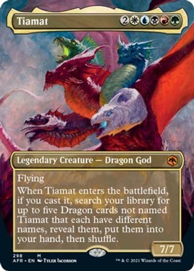 Tiamat Borderless Adventures in the Forgotten Realms Magic card