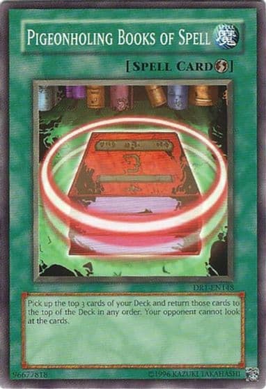 Pigeonholing Books of Spell Dark Revelation Volume 1 Yu-Gi-Oh! card