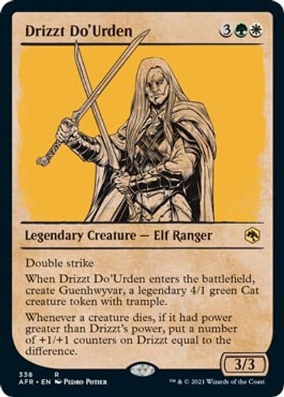 Drizzt DoUrden Showcase Adventures in the Forgotten Realms Magic card