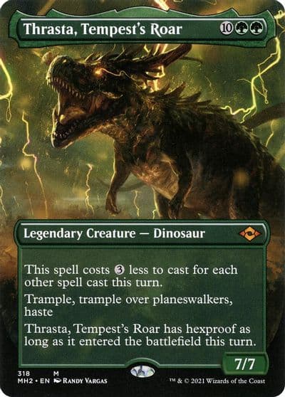 Thrasta Tempests Roar Borderless Modern Horizons 2 Magic card