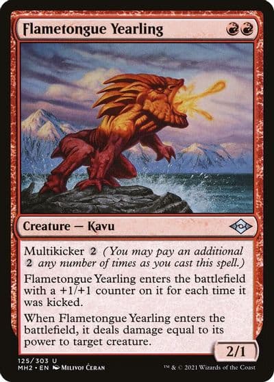 Flametongue Yearling Modern Horizons 2 Magic card